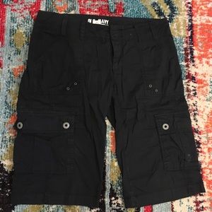 Black Cargo Shorts